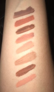 NYX Lip Lingerie Shade Swatches